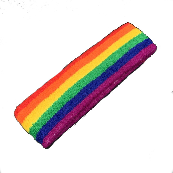 Rainbow Sport Headband and Wristbands Set