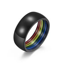 Pride Rainbow inner black ring