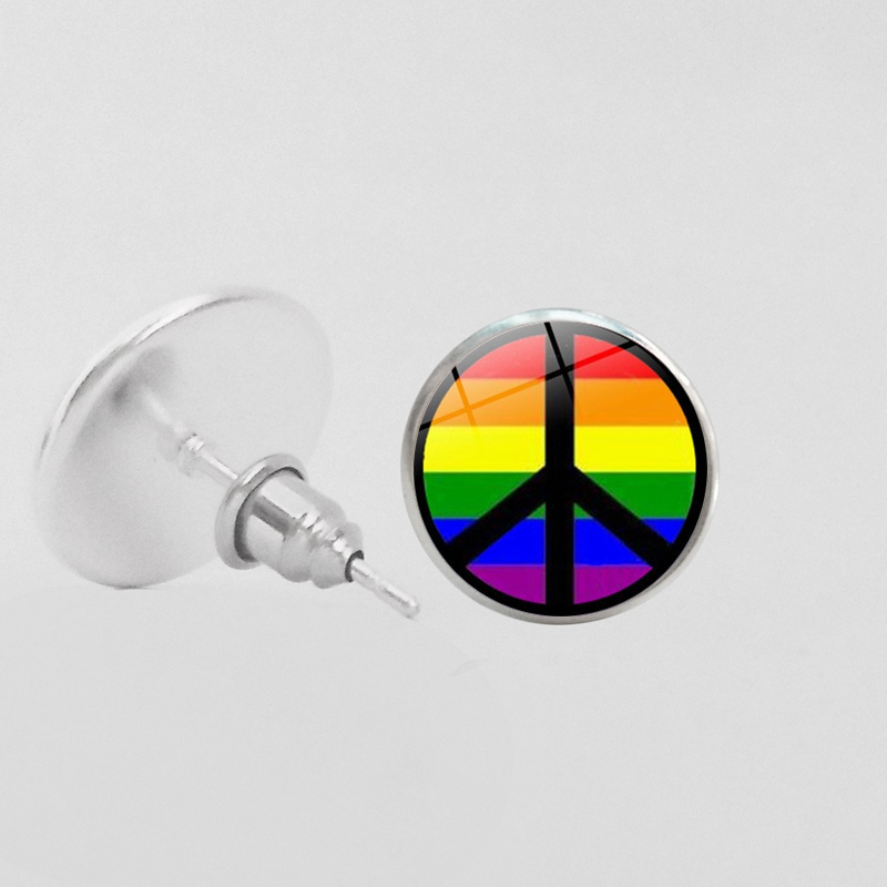 Pride peace and love earrings