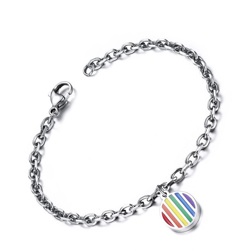 LGBT gay steel bracelet