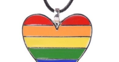 Rainbow heart necklace
