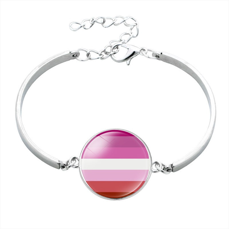 Lesbian Flag Medal bracelet