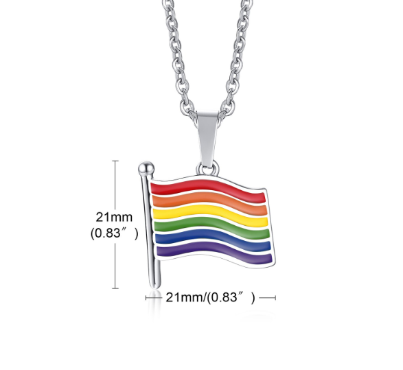LGBT flag necklace