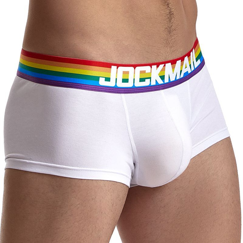 Rainbow Stripe white Boxer Shorts