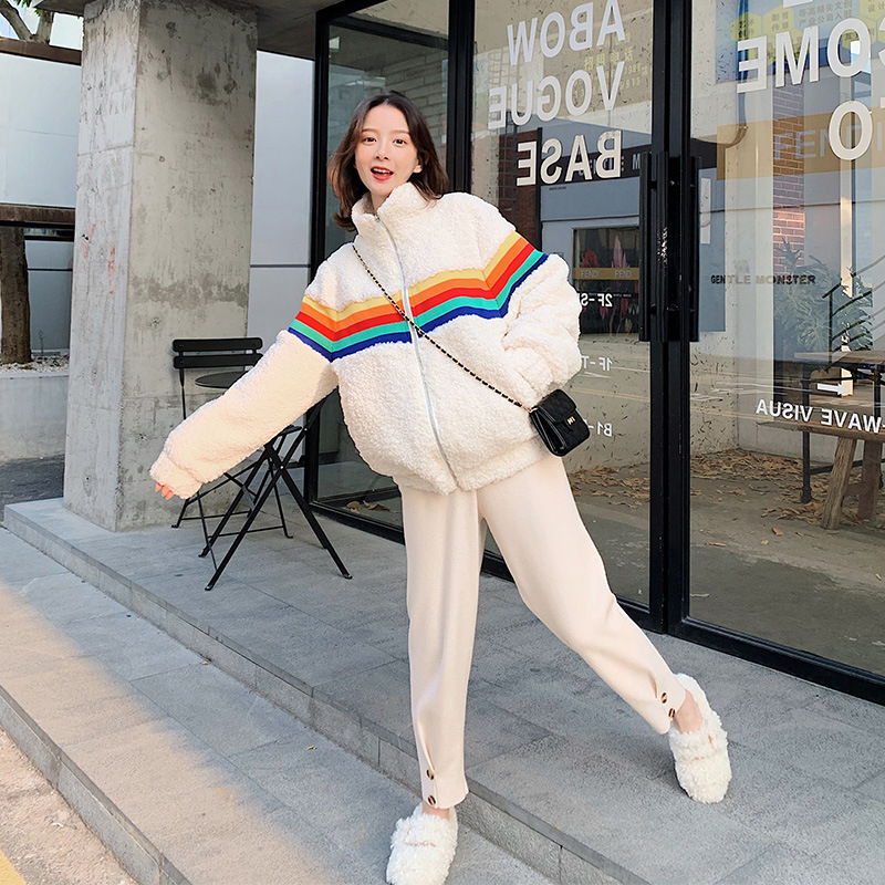 Rainbow fleece jacket