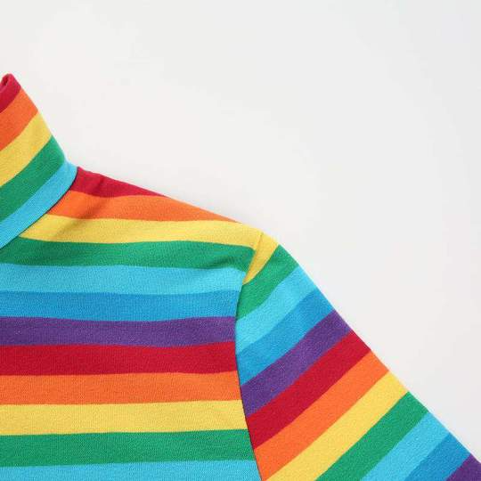 Rainbow sweater crop top
