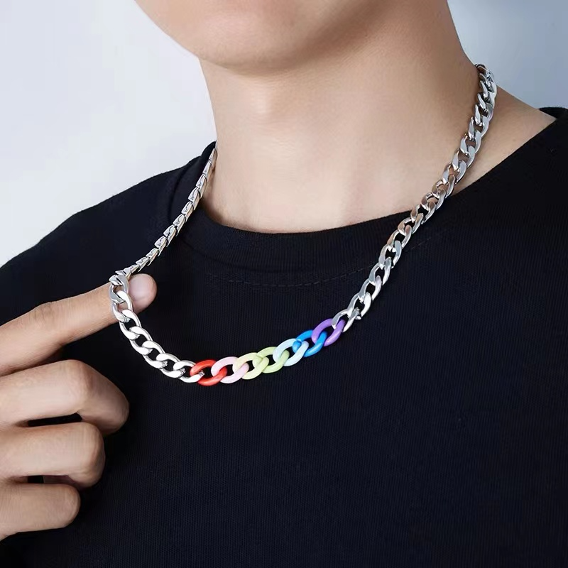 Rainbow chain necklace