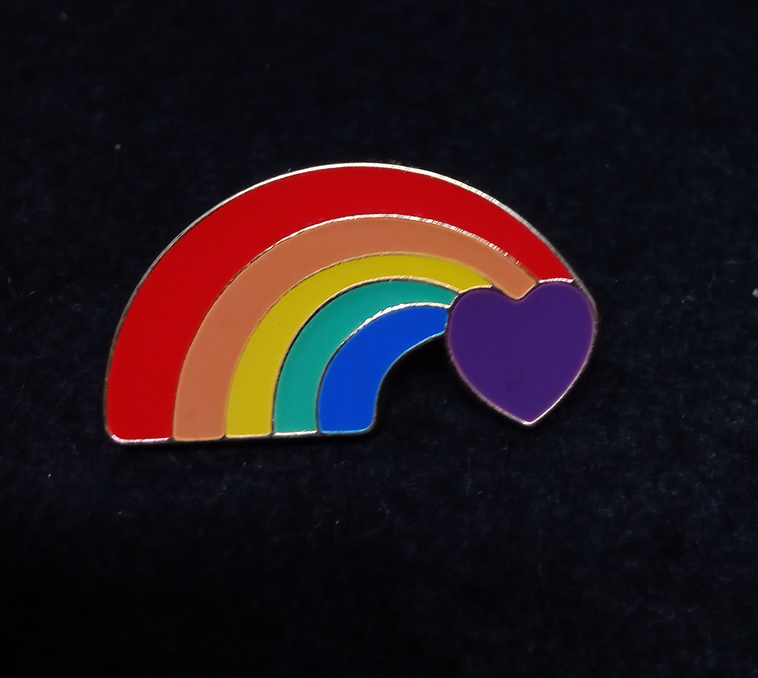 Rainbow Heart Pins