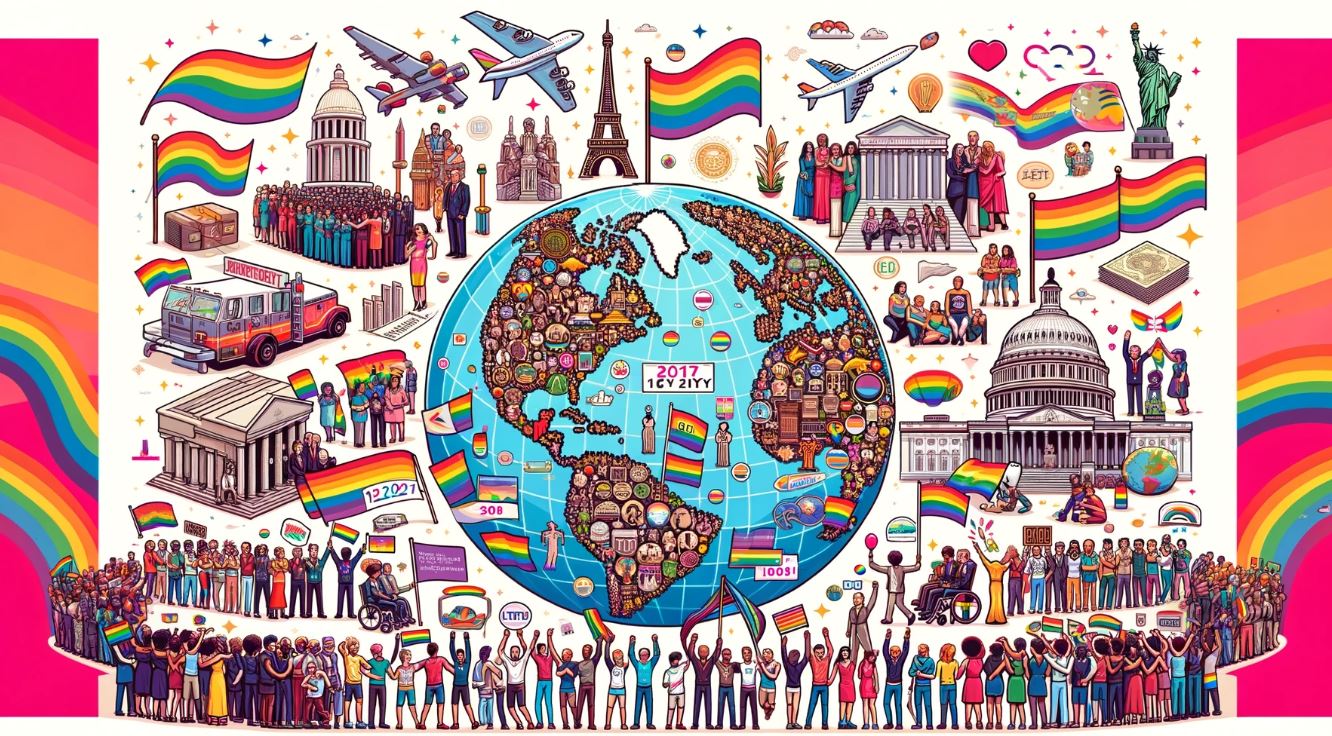 Embracing Diversity and Equality: A Vibrant Journey Through the Milestones of Gay Rights in the 21st Century.